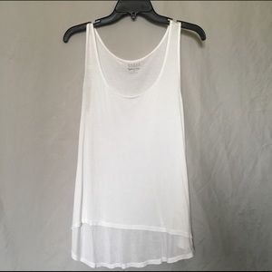 Guess White Semi Shear Boyfriend Tank